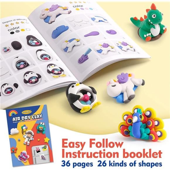 Air Dry Clay Kit, Refrigerator Magnets with Modeling Clay for Boys & Girls - Picture 5 of 6